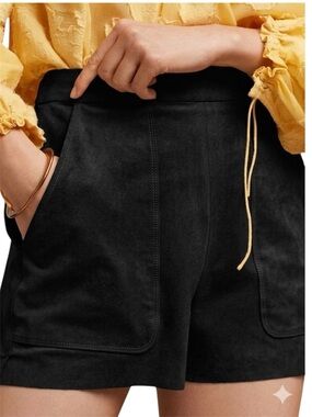 Wilfred Bossier faux suede high rise shorts Size XXS Black